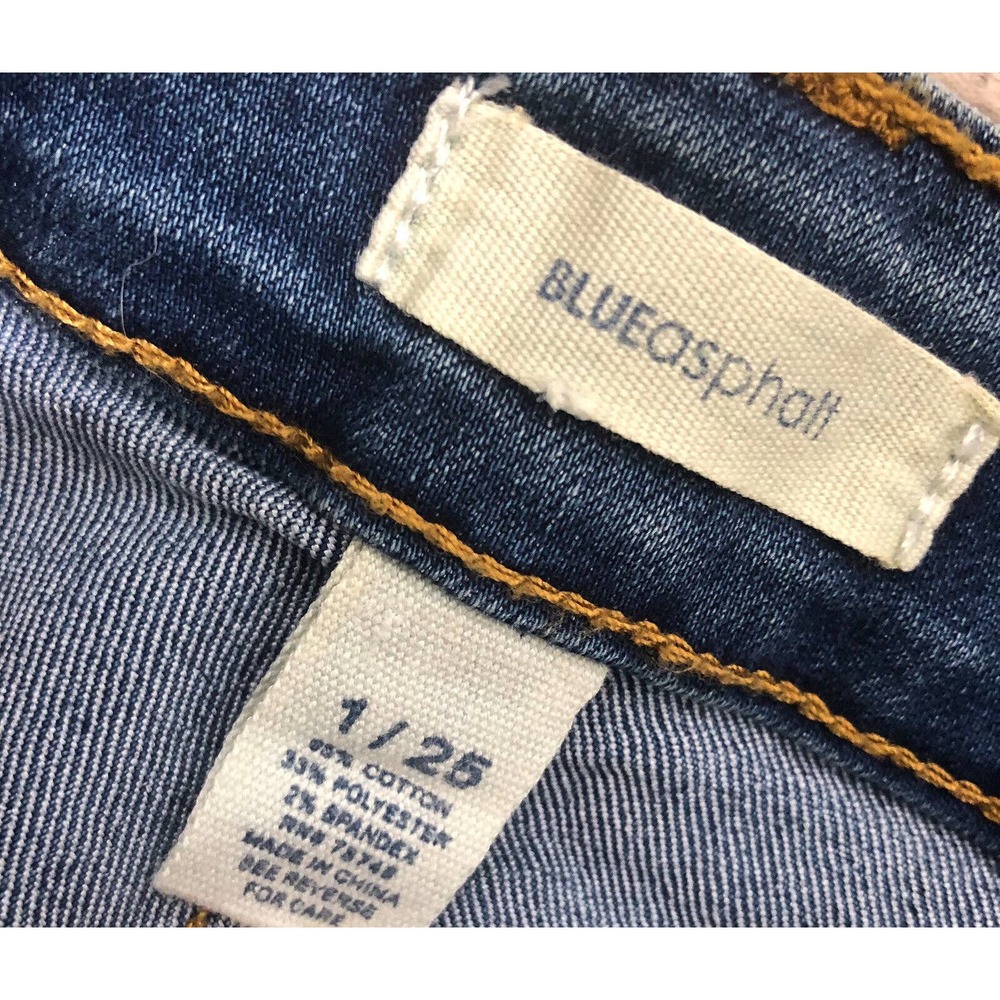 Blue Asphalt Women's Size 1/25 Jeans Killer Curves Skinny Dark Blue Stretch E2 - Picture 4 of 6